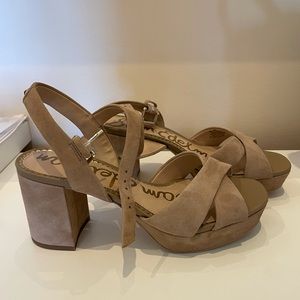 Sam Edelman chunky tan heels